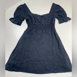 Fanco Francesca Milkmaid Cut Out Mini Dress in Black Size Small